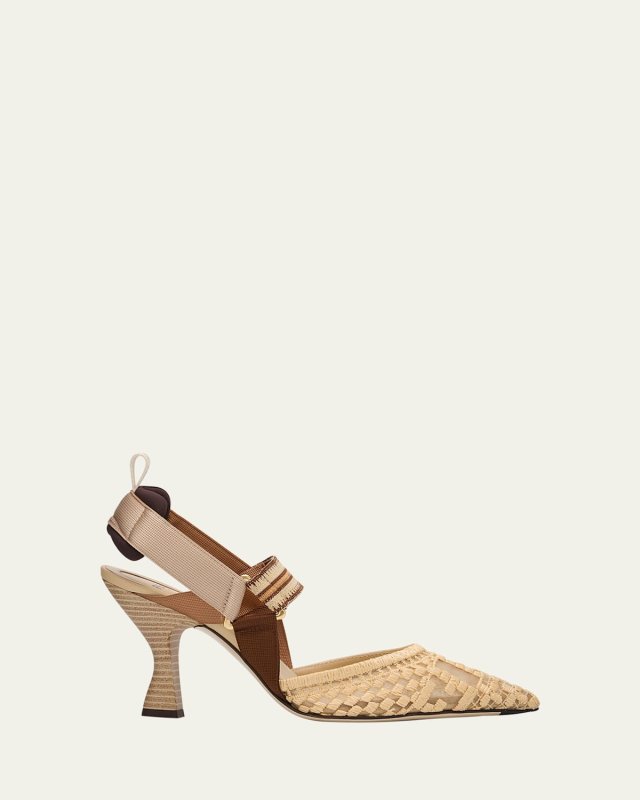 Colibri Raffia FF Sporty Slingback Pumps